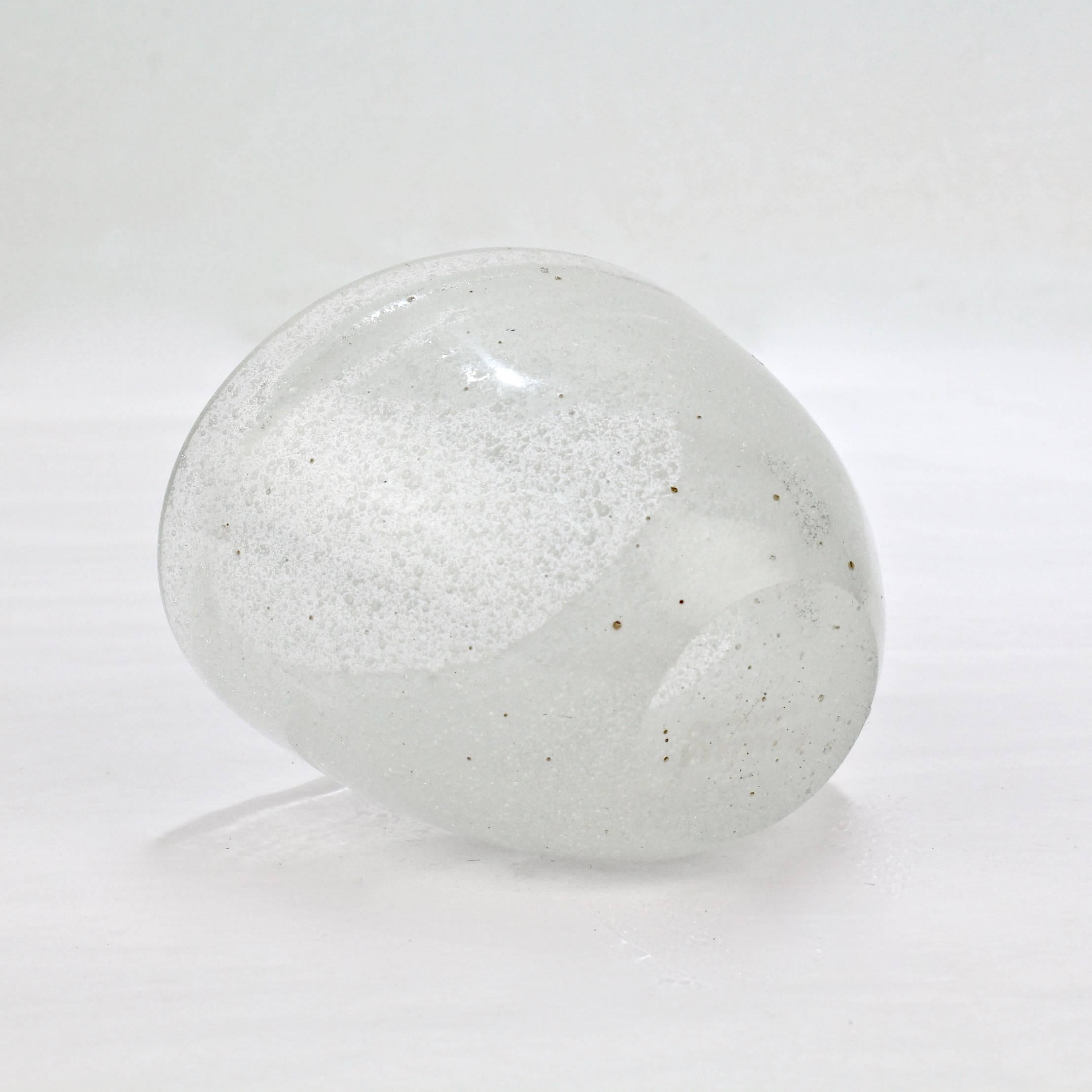 White Pulegoso Glass Vase by Carlo Scarpa for Venini 1