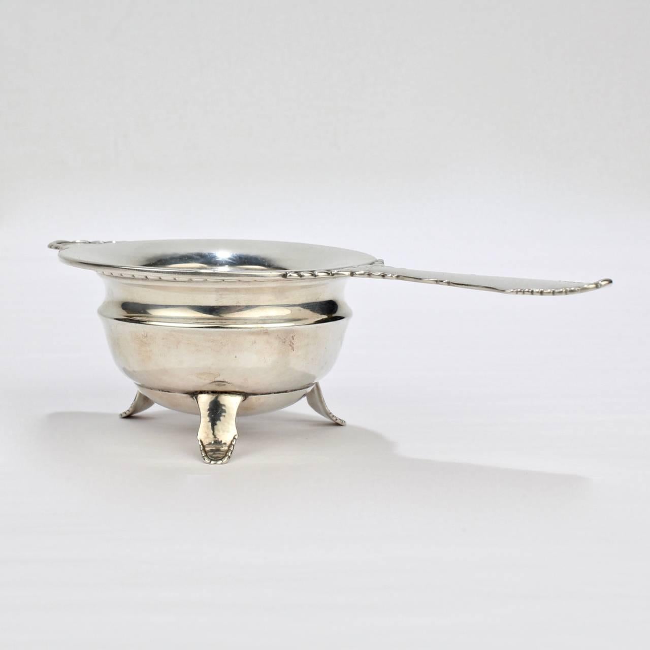 art deco tea strainer