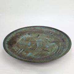 Primavera HM French Art Deco 'Plat Circulaire' Champlevé Bronze Plate, 1920s