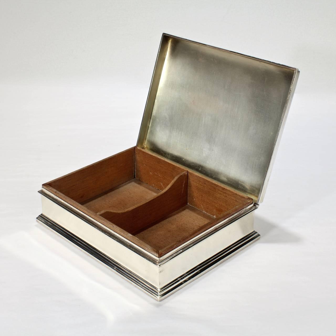 Mid-Century Modern Gorham Sterling Silver Divided Dresser Box 1