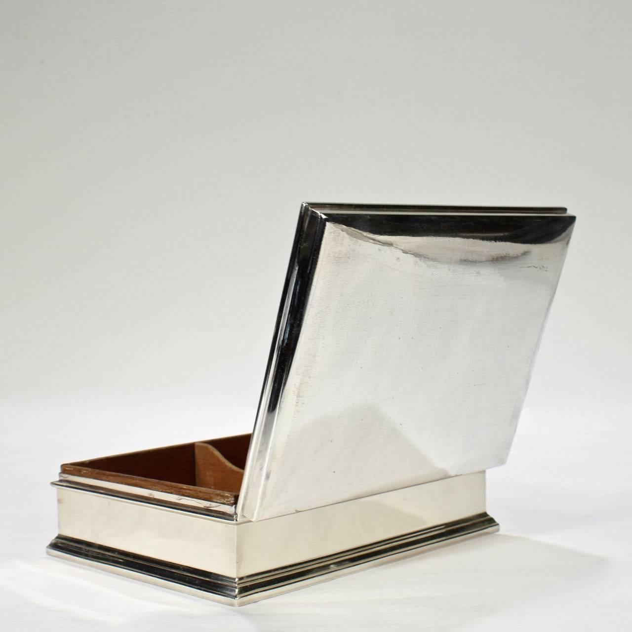 Mid-Century Modern Gorham Sterling Silver Divided Dresser Box 2