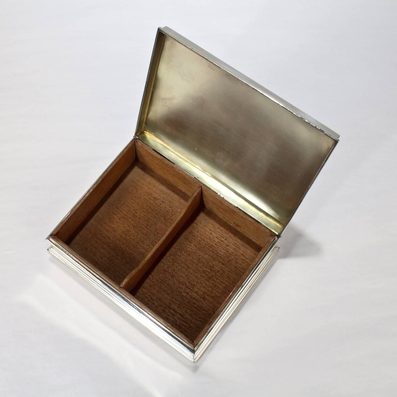 Mid-Century Modern Gorham Sterling Silver Divided Dresser Box 3