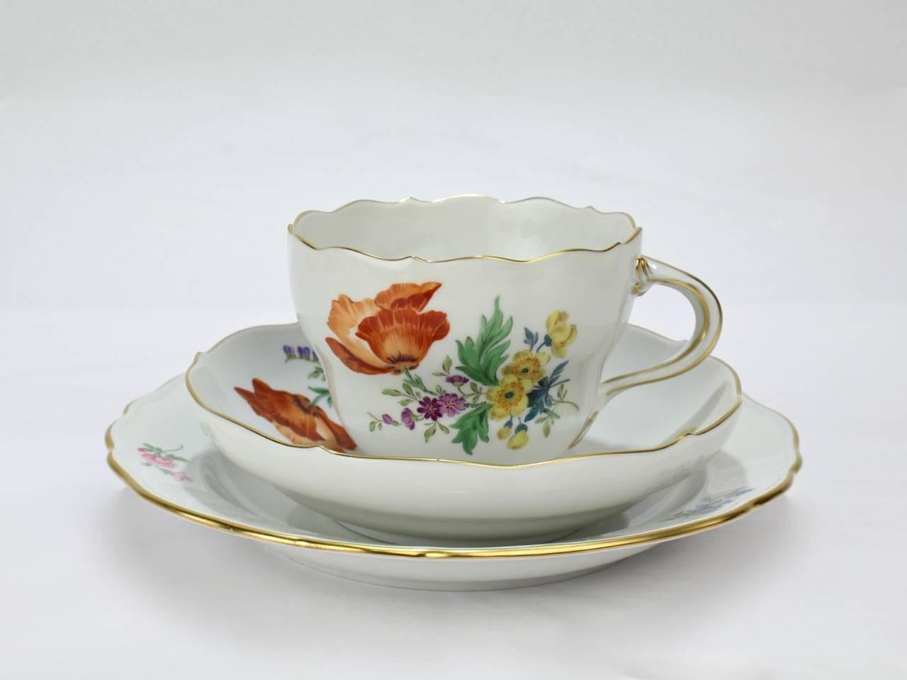 tea cup saucer and plate set