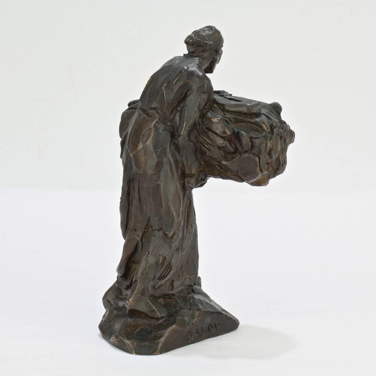 Beaux Arts Cire Perdue Bronze Sculpture of a Female Harvester by Dalou for Susse Freres