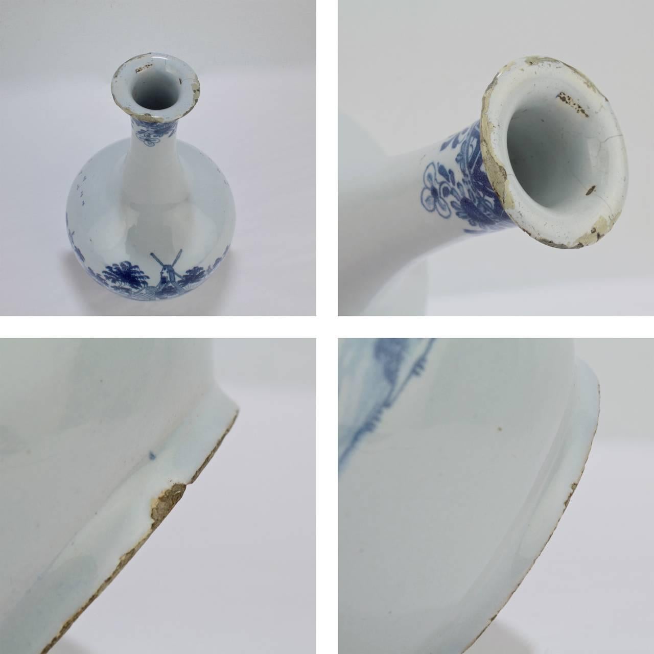 18th Century English Delft Pottery Bottle Vase from the F H Garner Collection 6