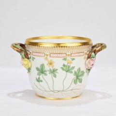 Royal Copenhagen Flora Danica Round Wine Cooler or Cachepot Model No. 20/3507