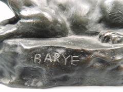 "Panther of Tunis" Bronze Sculpture After Antoine-Louis Barye