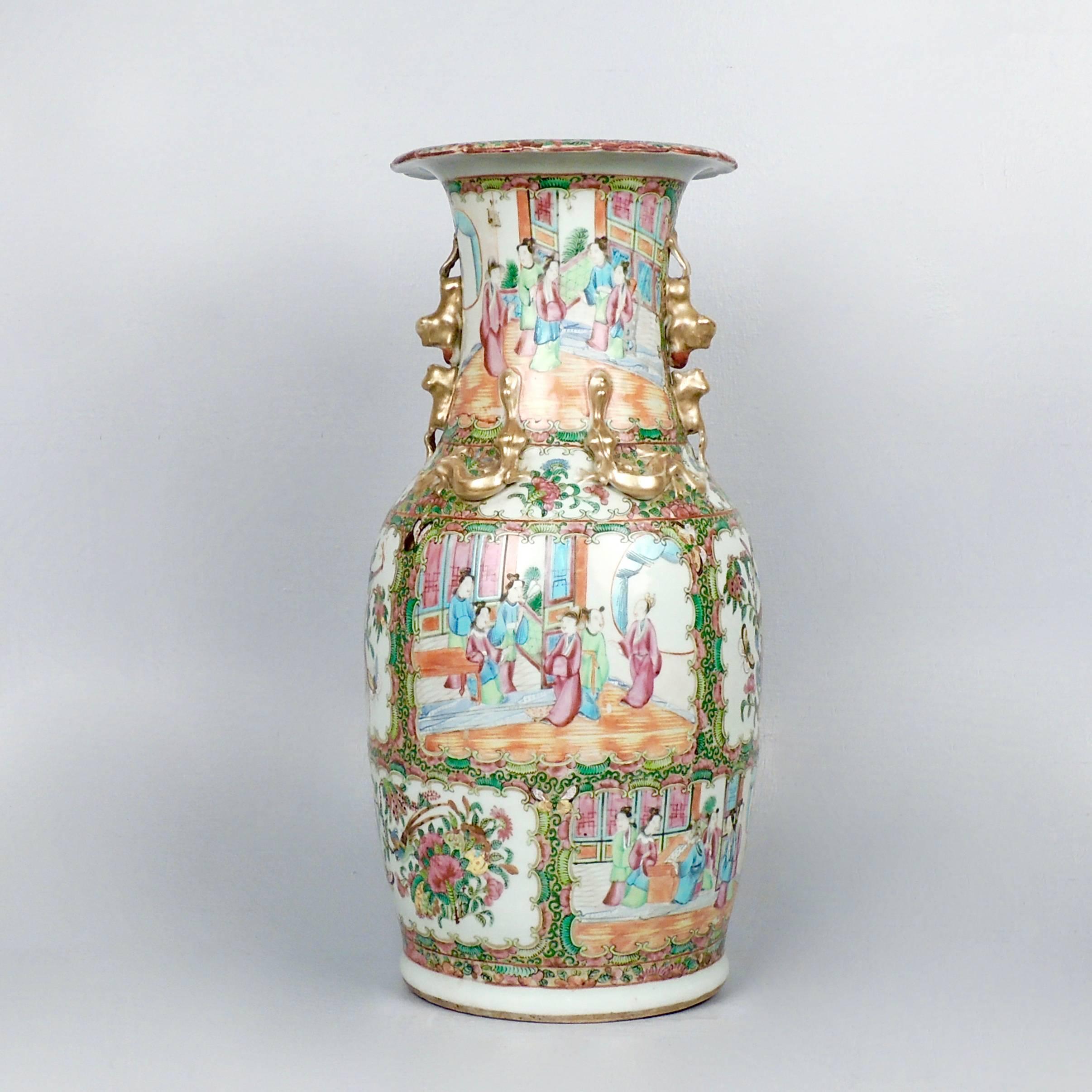 chinese rose medallion vase