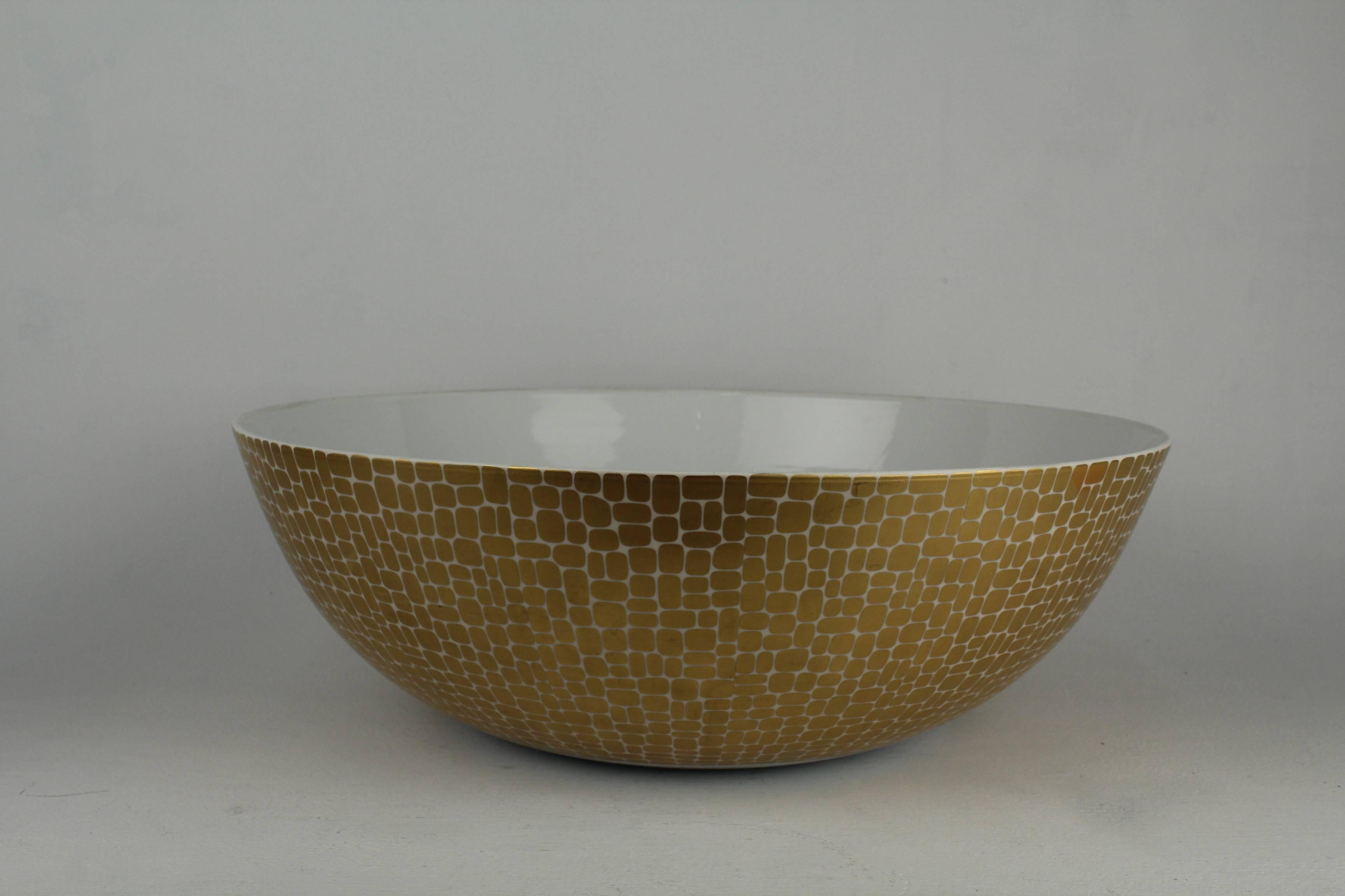 Mid-Century Modern Large Metropol Punch Porcelain Bowl by Emilio Pucci for Rosenthal Studio Linie