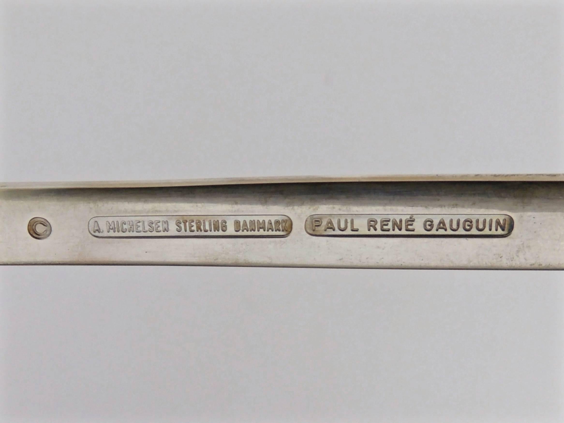 20th Century 12 Enameled Sterling Silver Modern Zodiac Spoons by Paul Gauguin for A Michelsen