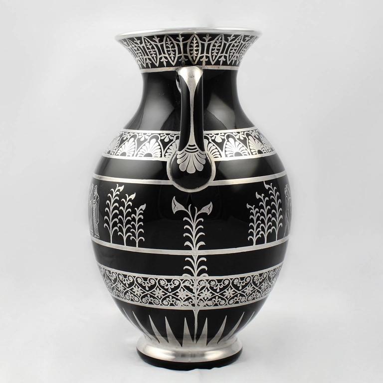 Rare Rockwell Art Deco Period Greek Revival Silver Overlay ...