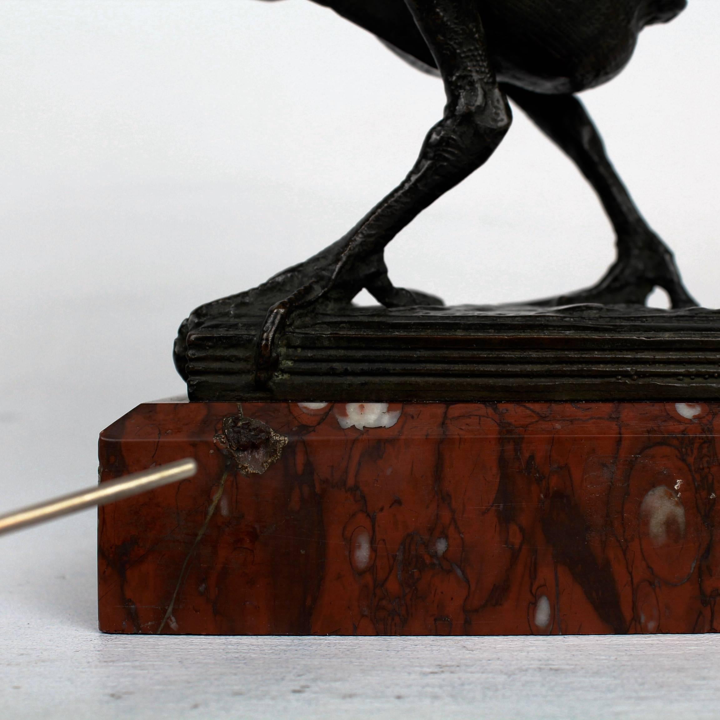 Sculpture de dinde adolescente en bronze de l'animalier américain Albert Laessle  en vente 1
