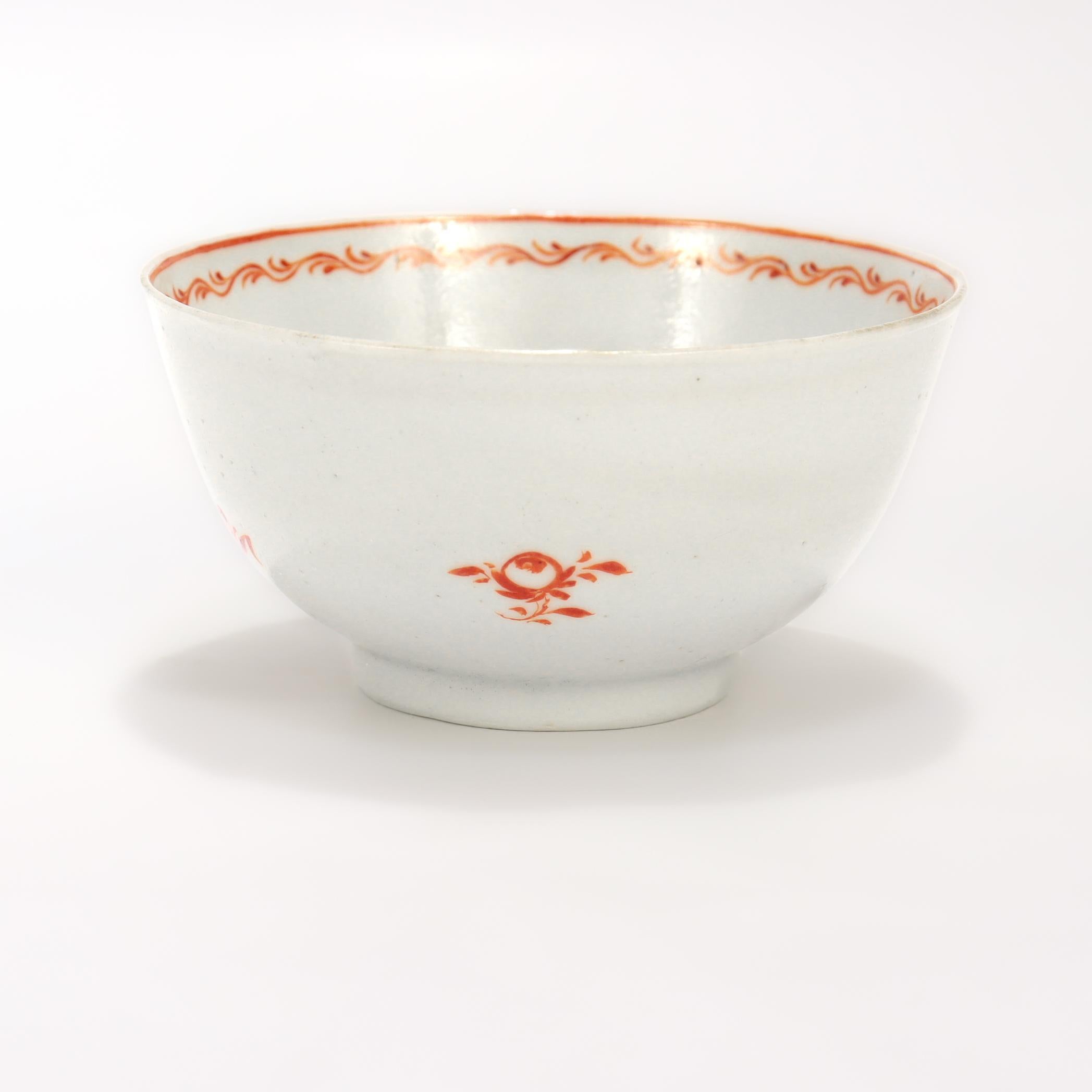XVIIIe siècle et antérieur Ancienne tasse à thé et soucoupe en porcelaine d'exportation chinoise du 18e siècle en vente