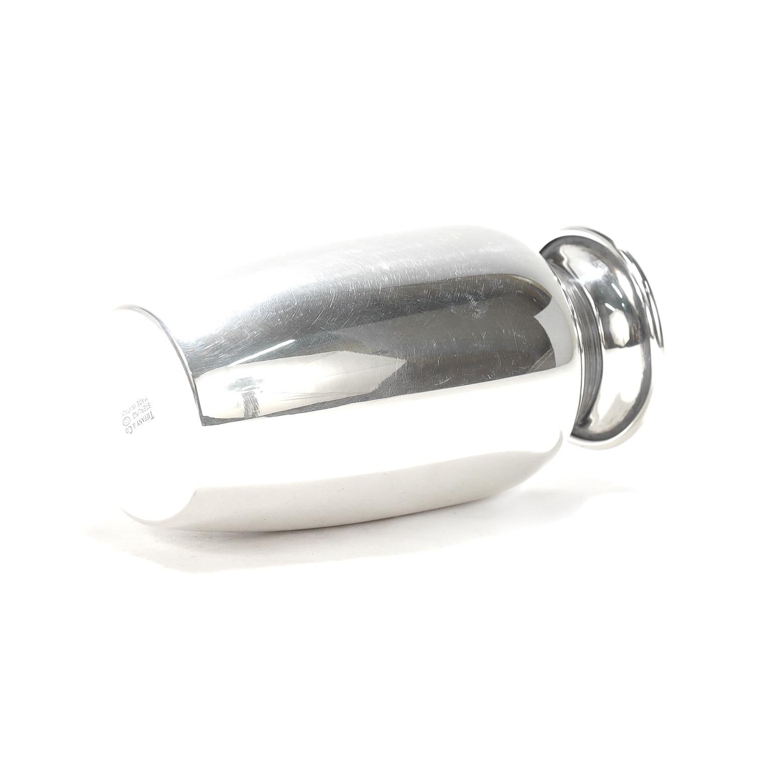 Argento 925 Tiffany & Co. Vaso da armadio di piccole dimensioni in argento sterling con interno dorato in vendita
