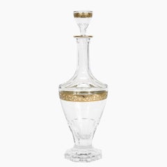 Vintage Moser Glass & Gold Encrusted Copenhagen Pattern Decanter