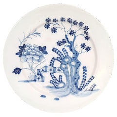 Antique Dutch Delft Chinoiserie 14" Charger or Serving Tray