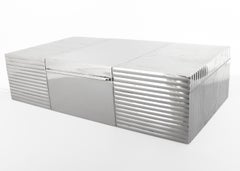 Mid-Century Puiforcat French Sterling Silver Table or Cigarette Box with a Wood
