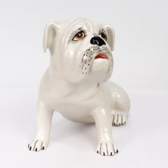 Vintage Mid-Century Italian Pottery French Bulldog Figurine