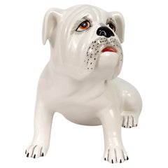 Vintage Mid-Century Italian Pottery French Bulldog Figurine