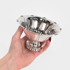 Antique Georg Jensen Sterling Silver Hand Hammered Sugar Bowl No. 4