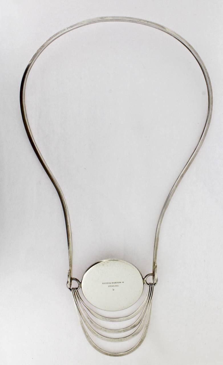 Mid-Century Modern Nubia Modernist Sterling Silver Necklace by Mary Ann Scherr for Reed and Barton