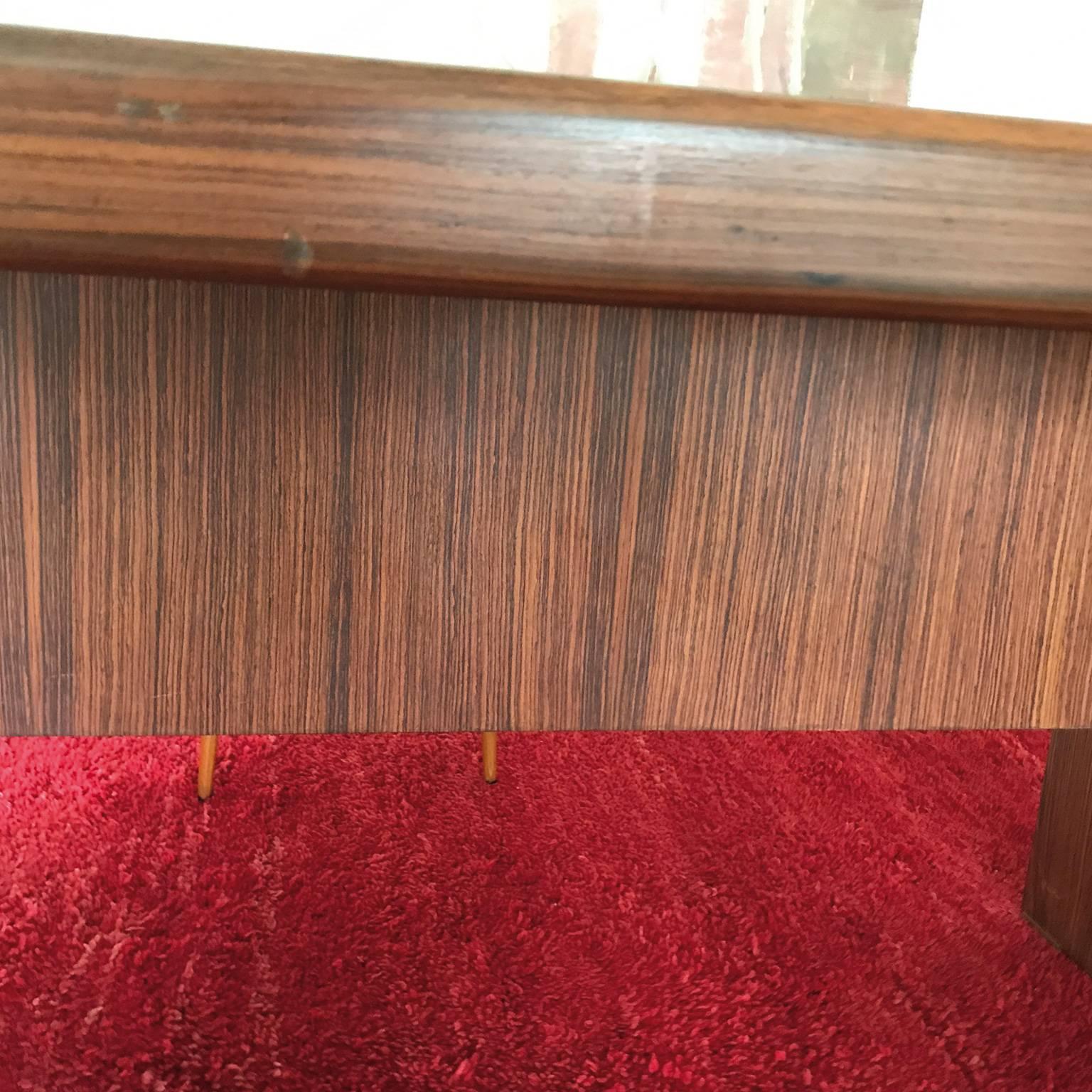 Mid-Century Modern Graceful Rosewood Desk, 1970s For Sale