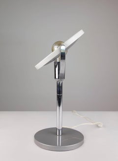 Carl Jacob Jucher 1923 Chrome and Painted Metal Table Lamp for The Bauhaus.