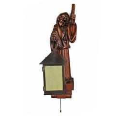 Early 20th Century Carved Monk Sconce