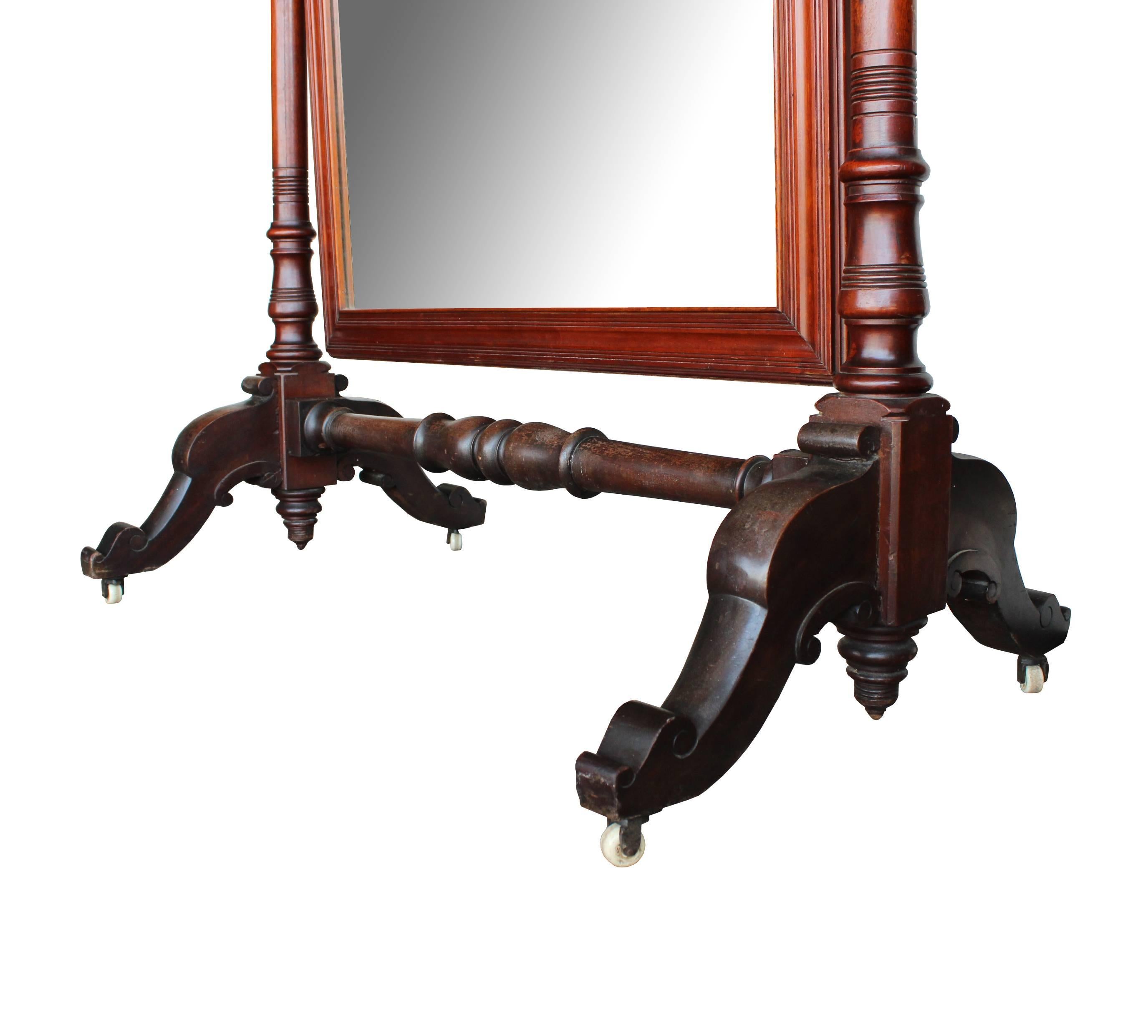 Late 19th Century Regency Cheval Mirror 2