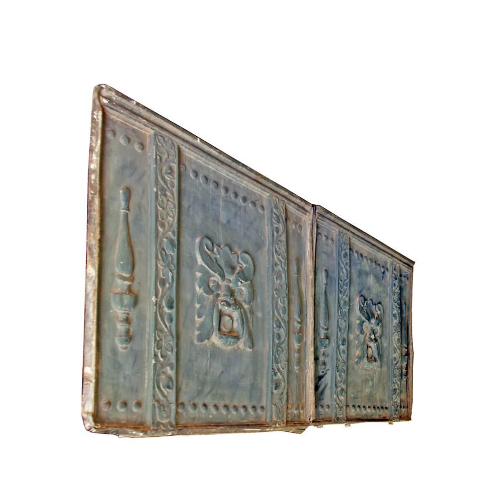Zinc Alloy “Green Man” Architectural Panels In Distressed Condition In Aurora, OR