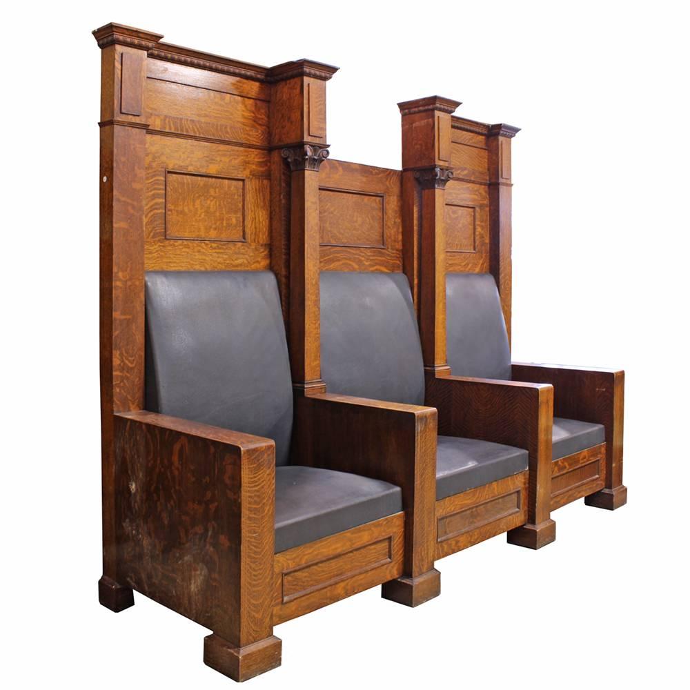 20th Century Fraternal Lodge Bench Thrones