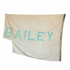 Vintage Circus Tent Flag, Bailey