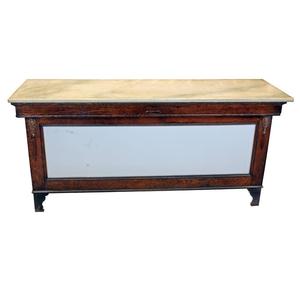 Early 20th Century Marble-Topped Butcher Case