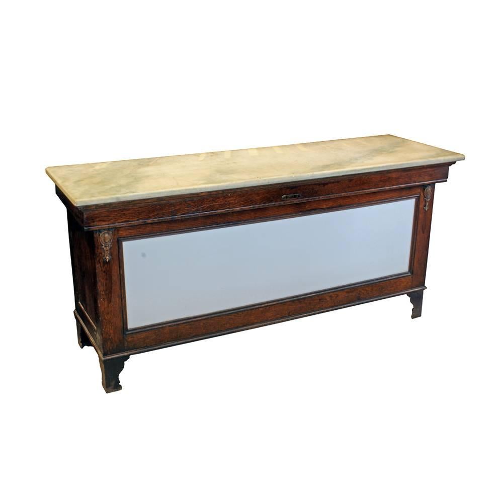 Early 20th Century Marble-Topped Butcher Case 3