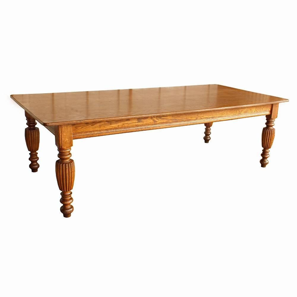 20th Century Oak Harvest Table