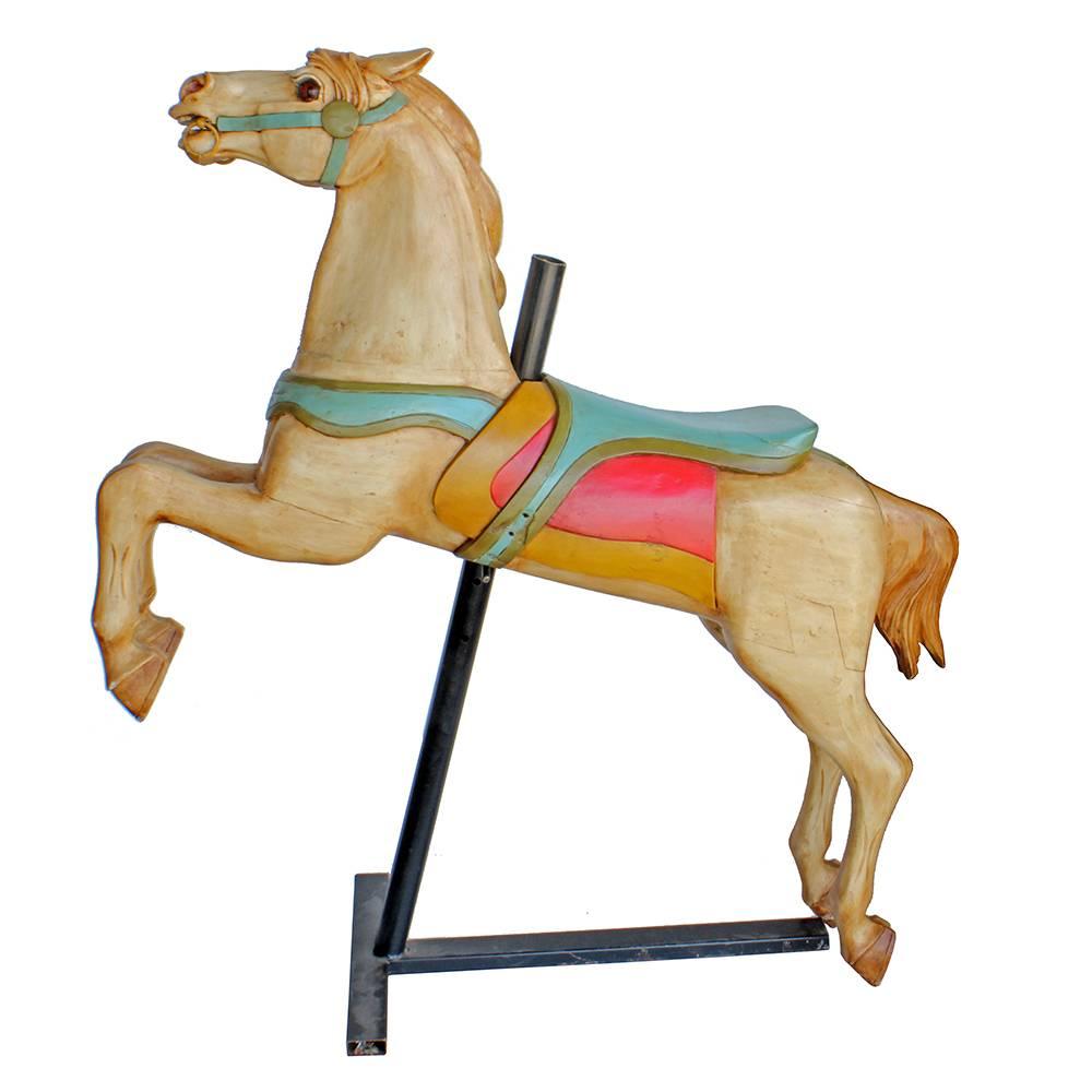 Allan Herschell was a Pioneer, not only of carousels, but other amusement park rides for children and adults. His companies were founded in upstate New York and he counted Rudolph Wurlitzer among his partners. This horse was manufactured by the
