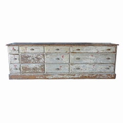Antique Country Store Counter Weathered Grey