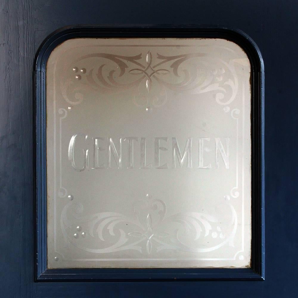 Etched Glass “Gentlemen” and 