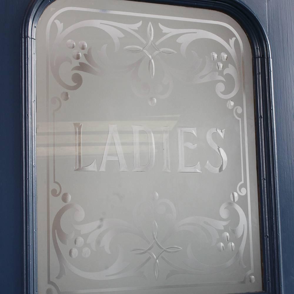 Early 20th Century Etched Glass “Gentlemen” and 