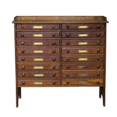 16 drawer cabinet Early 20th Century 16-Drawer Cabinet