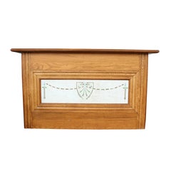 Oak Counter with Decorative Marble Panel