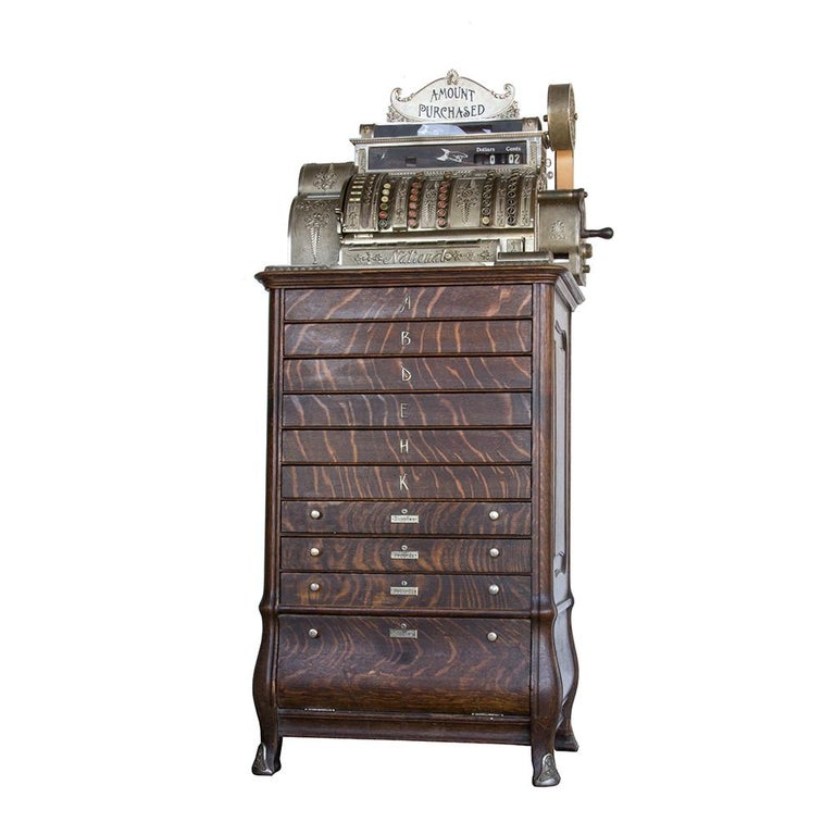 Antique Brass Cash Register by National Cash Register Company, 1910