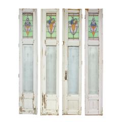 Early 20th Century Leaded and Etched Glass Divider Doors (S/4) 10