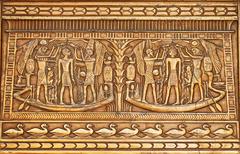 Egyptian Revival Bronze Elevator Door Panel