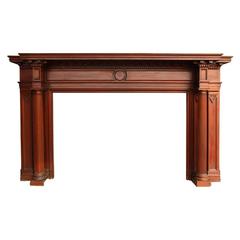 Neoclassical Mahogany Mantel 9