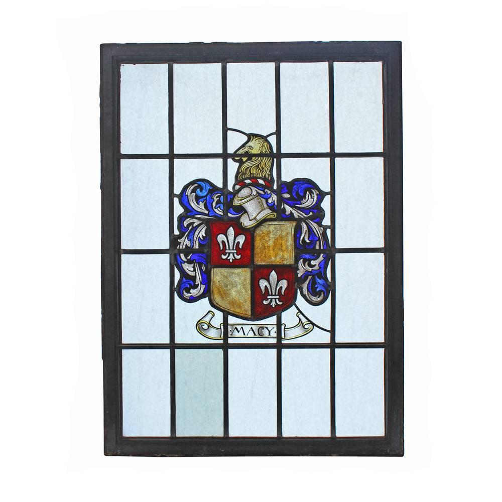 Iron Framed Heraldic Window "Macy" For Sale