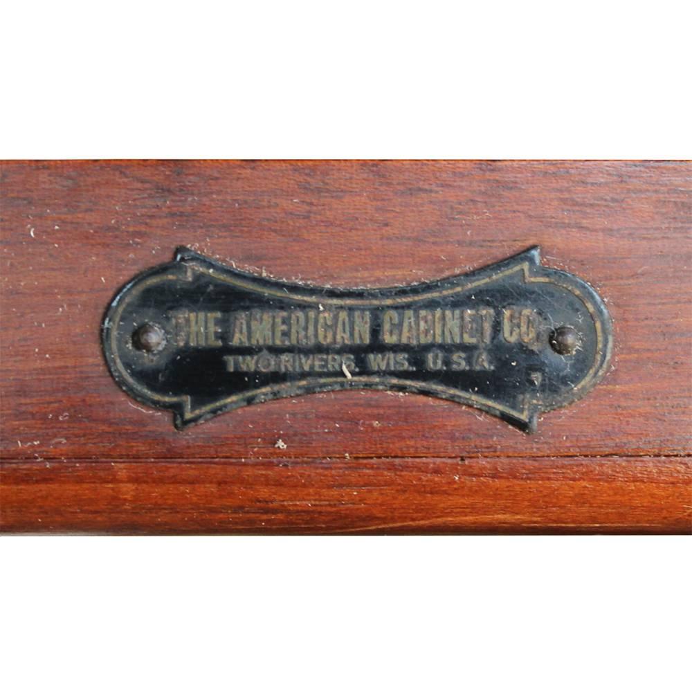 American Cabinet Co. Early 20th Century Mahogany Dental Cabinet 3