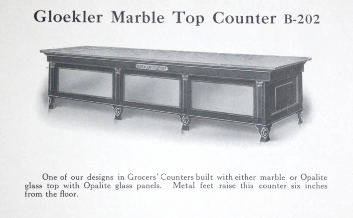 Early 20th Century Marble-Topped Butcher Case 5