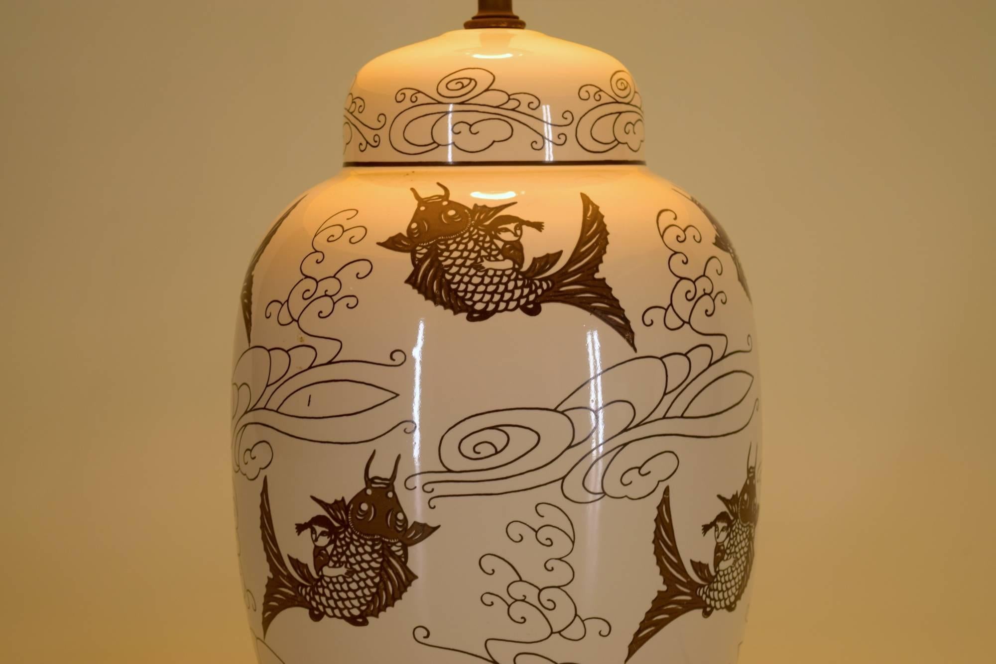 Hollywood Regency Chinoiserie Table Lamps Pair 1