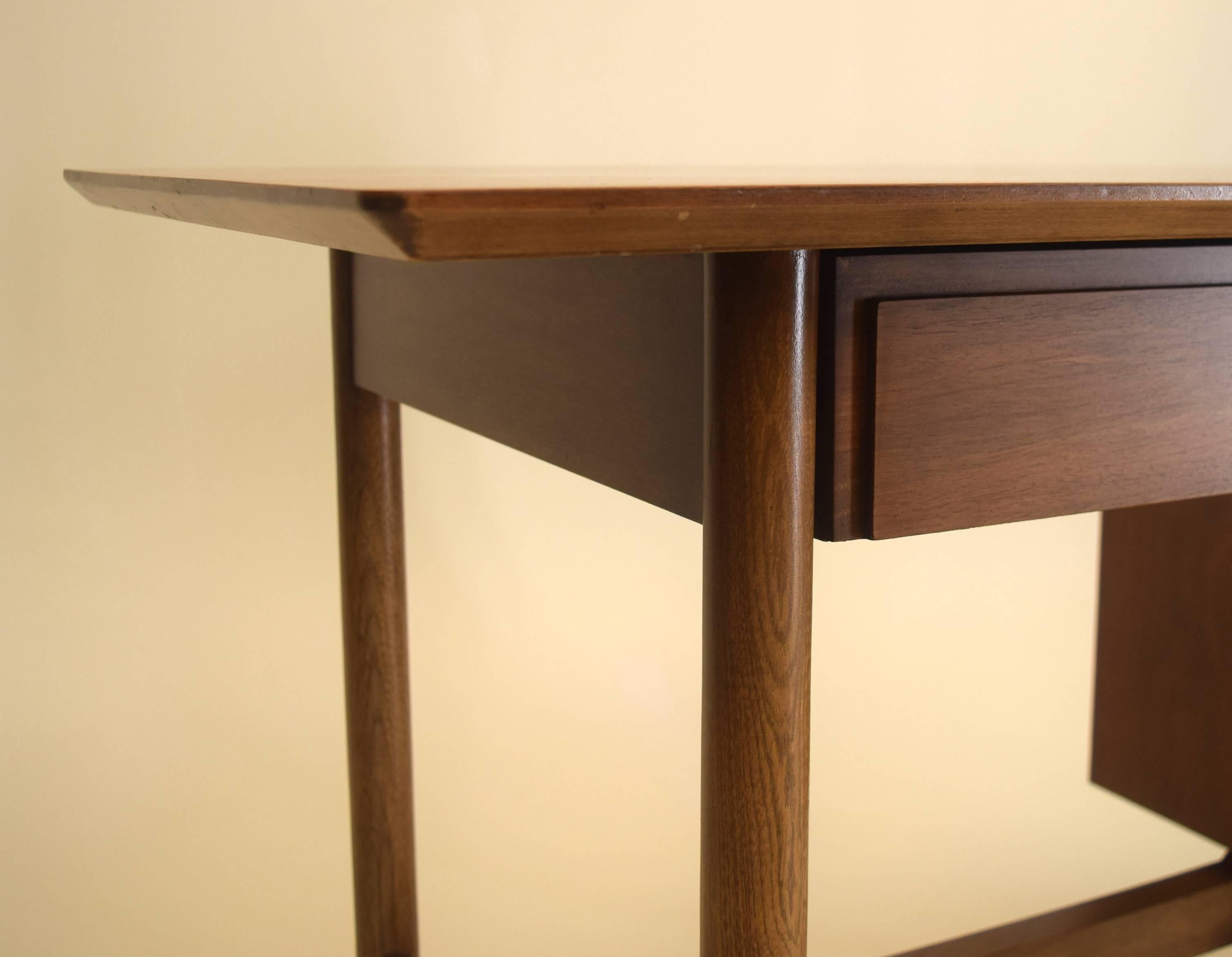 Stylish Walnut and Elm Desk in the Style of Dunbar 3